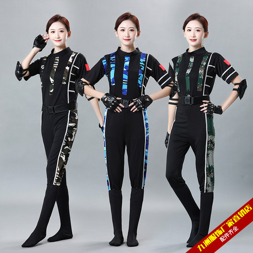 兵服军旅演出服装男女军装迷彩表演服饰刀锋团体舞现代舞蹈服新款