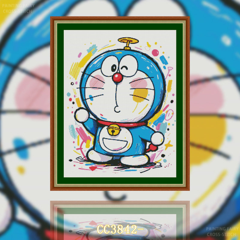 【CC3842-涂鸦哆啦a梦】十字绣2026新款客厅卧室风景油,居家布艺,湘绣,淘宝优惠券,粉丝福利购,淘宝优惠卷