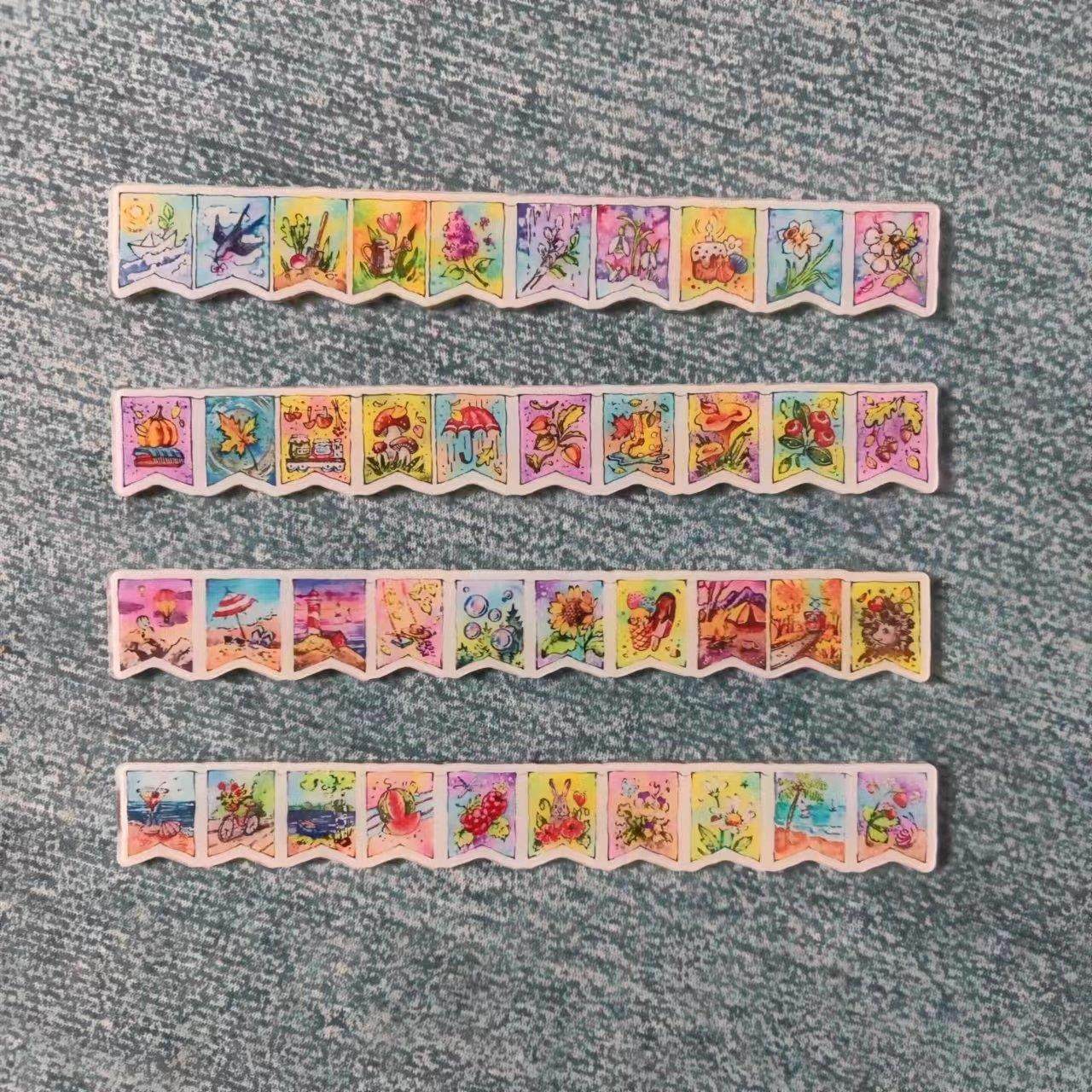 【4个一组小旗子系列长窄异形针吸】十字绣2024新款工具针吸