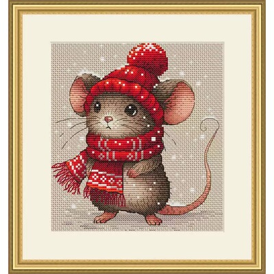 【CC767-雪中小老鼠】十字绣2024新款线绣简约现代客