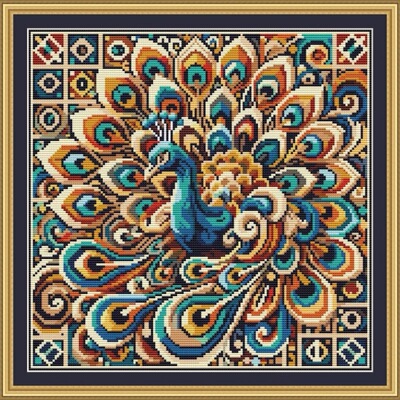 【CC4685-孔雀的光芒】十字绣2026新款客厅卧室风景油