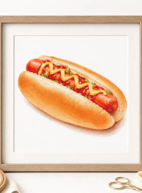 【CC5857-美食系列之热狗】十字绣2026新款客厅餐厅简约美食系列