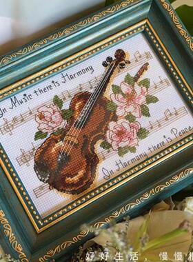 CC2270-Dim16656-音谱小提琴十字绣2024新款绣小件线绣客厅餐厅自