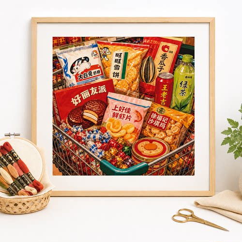 【ZZ9235-童年零食合集】十字绣2026年新款客厅餐厅美食系列简约