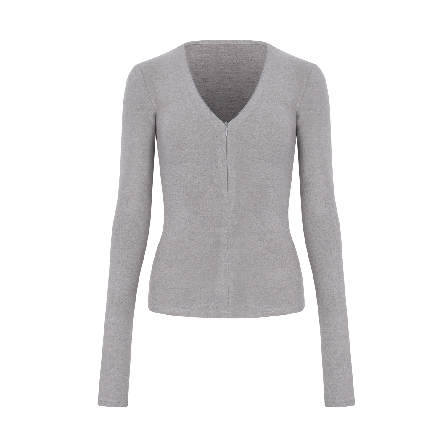 自制拉长脖颈V领拉链软糯针织拉链开衫2024秋冬设计感辣妹上衣