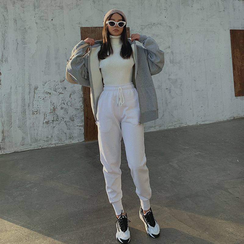 2024新款经典好穿的毛圈卫衣面料收脚运动裤休闲束脚卫裤哈伦裤女,女装/女士精品,休闲裤,淘宝优惠券,粉丝福利购,淘宝优惠卷