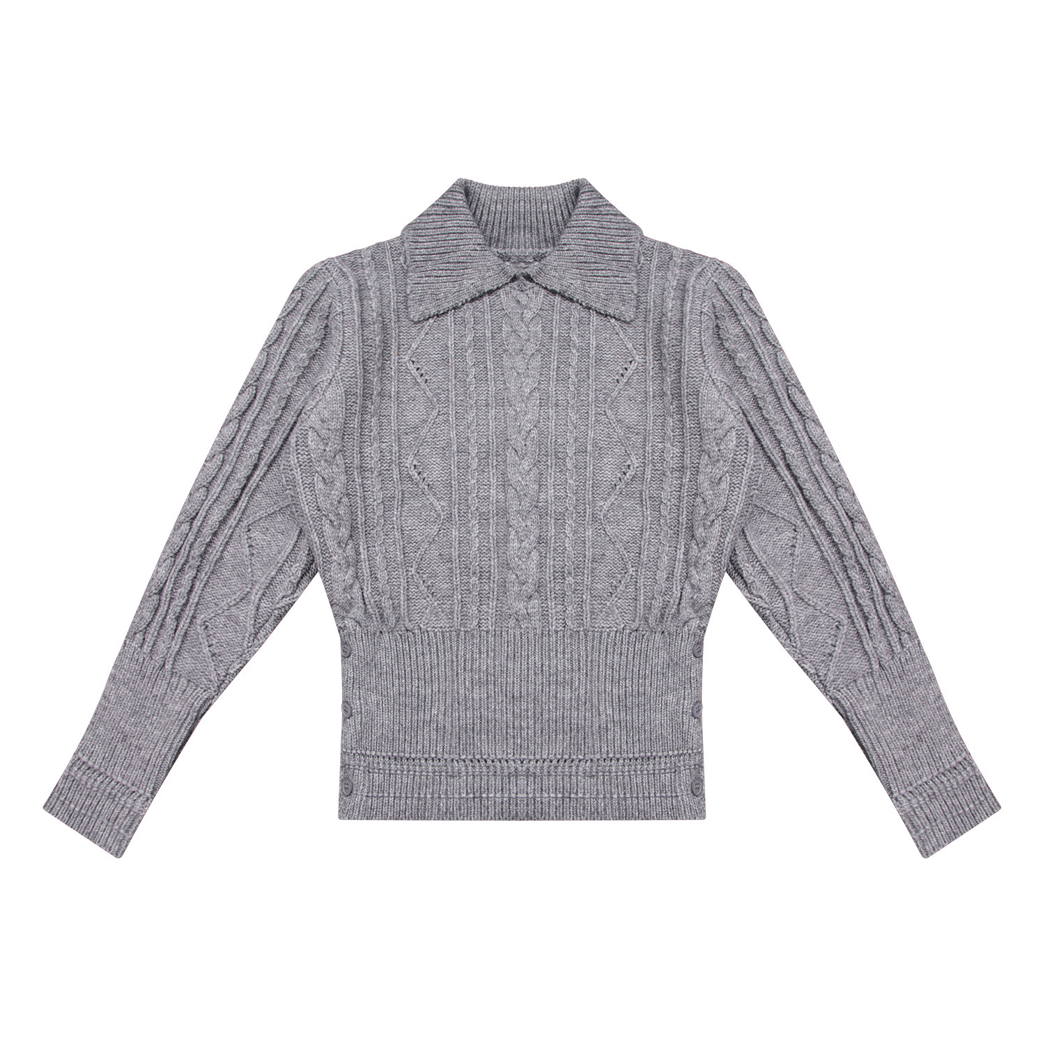 翻领麻花套头毛衣女款2025新款超好看冬装内搭显瘦针织衫上衣