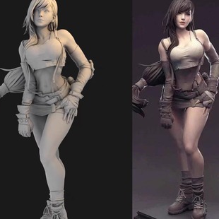 手办白模gk白胚最终幻想拼装高精3d打印gk白模练手gk白模手办树脂