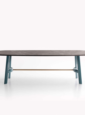 新品意式轻奢Lema实木设计师餐桌北欧现代简约别墅家用长方形桌子