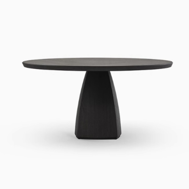 斑兰家具实木圆形餐桌北欧设计师别墅桌子酒店样板房餐厅桌椅定制