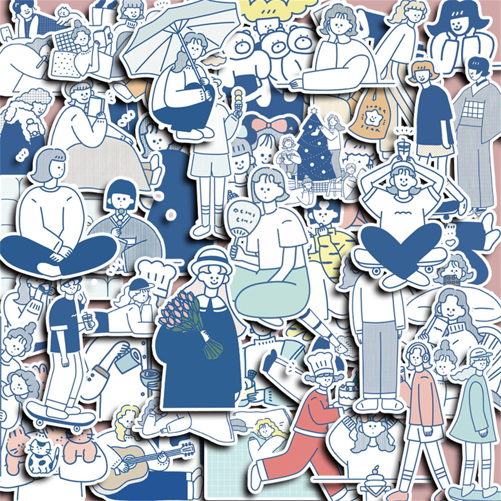 50张可爱ins我的小世界二手账贴纸装饰手机diy笔记本电脑防水