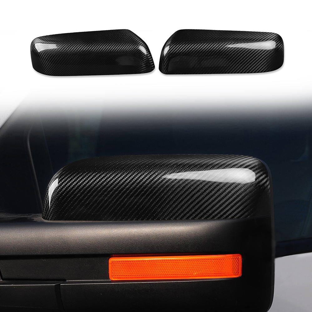 适用于09-14年福特猛禽F150 Raptor后视镜罩 碳纤维改装后视镜壳