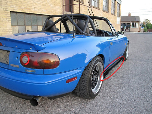 适用马自达MX5 Miata NA碳纤维车裙底板侧裙 包围改装Side Skirt