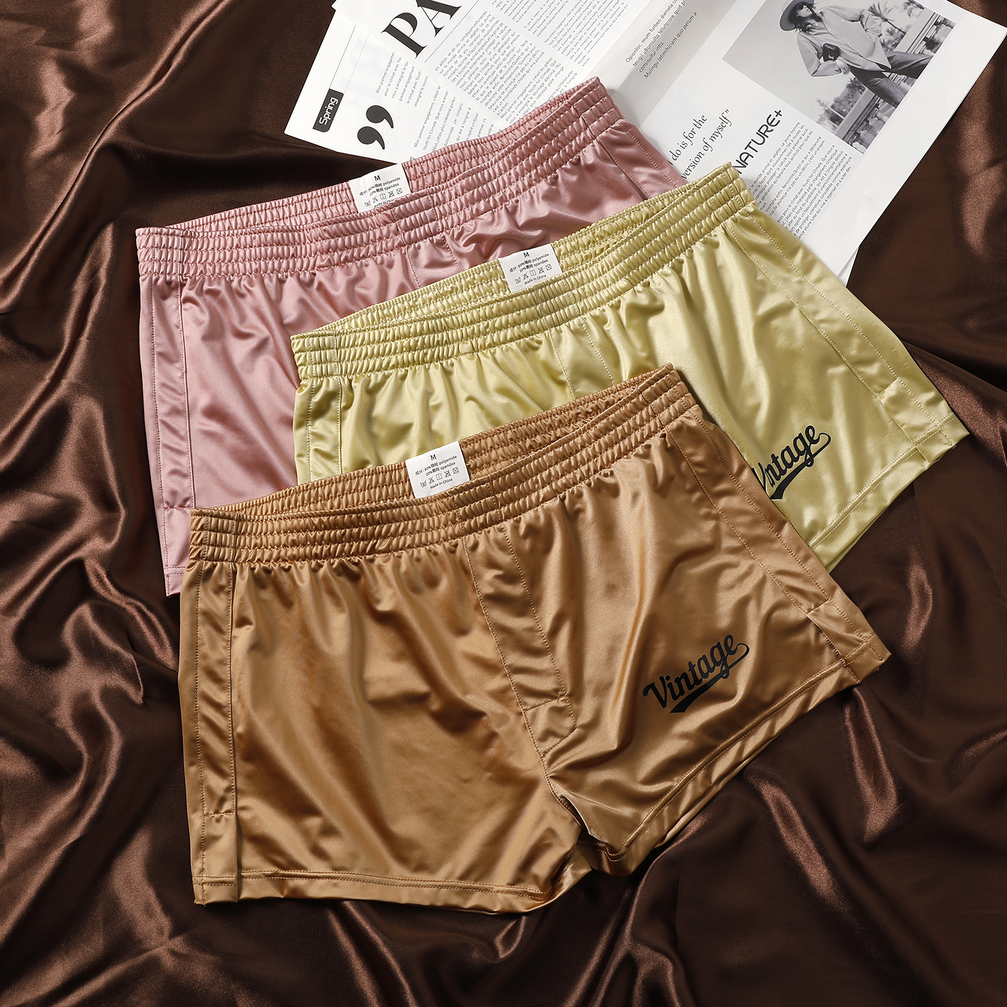 外穿阿罗裤男士宽松内裤冰丝睡裤