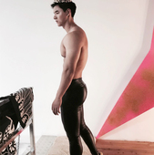 亮光仿皮打底裤 表演出服夜店低腰弹力紧身裤 性感漆皮仿皮长裤 男士