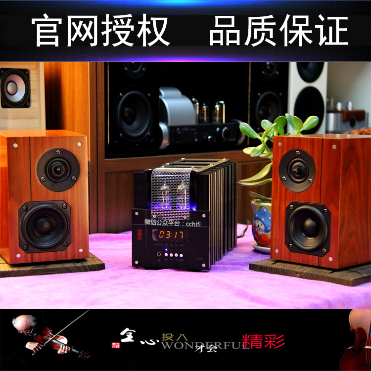 琴谱音响A6+VF3.5桌面3寸分频书架音箱电子管发烧胆机音响套装