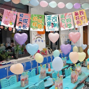 幼儿园大中学小学校毕业装饰横幅学生毕业合影背景条幅挂布手拉布