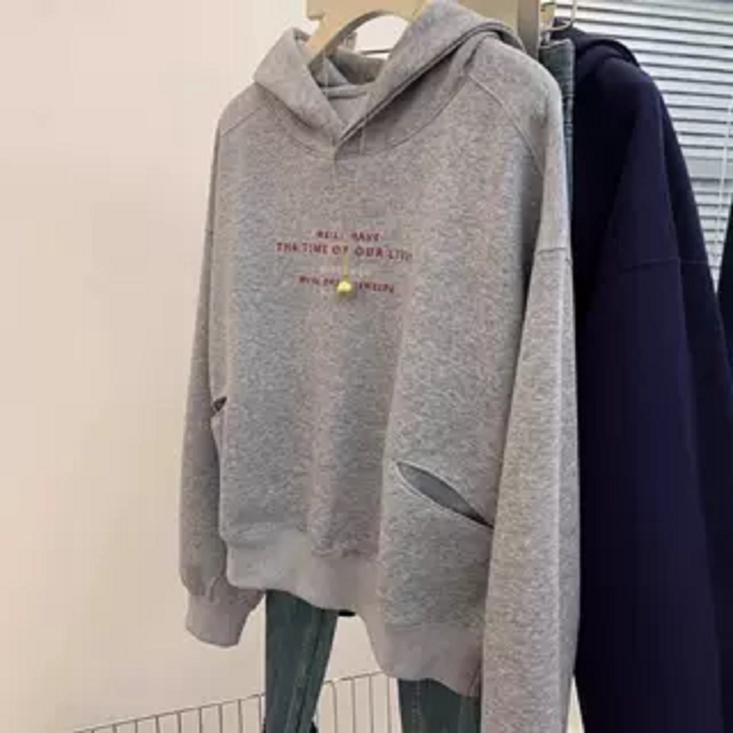 欧货连帽套头长袖卫衣女春秋薄款