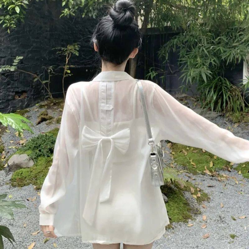 夏季冰丝蝴蝶结防晒开衫女外搭