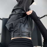 23秋男女高腰宽松高级感松紧腰阔腿裤直筒PU皮皮裤休闲长裤P60，男装休闲裤，四季星座218-1