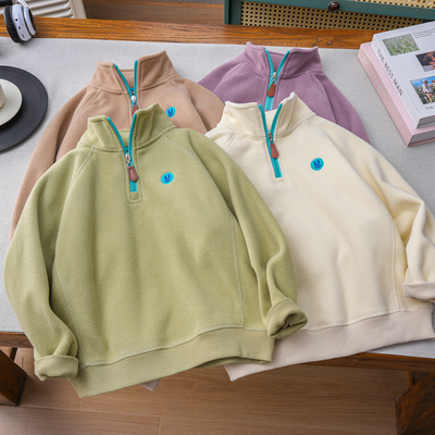 秋冬装儿童双面绒卫衣