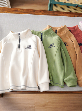 【双面绒】男女童加绒卫衣儿童加厚保暖绒衫秋冬季2025新款中大童