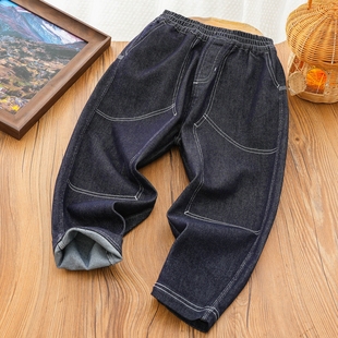 兒童秋裝 休閑褲 2024春秋款 中大童百搭洋氣褲 子 新品 男童休閑牛仔褲