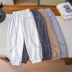 男童夏季薄款运动裤2025新款儿童软糯长裤卫裤中大童防蚊裤裤子