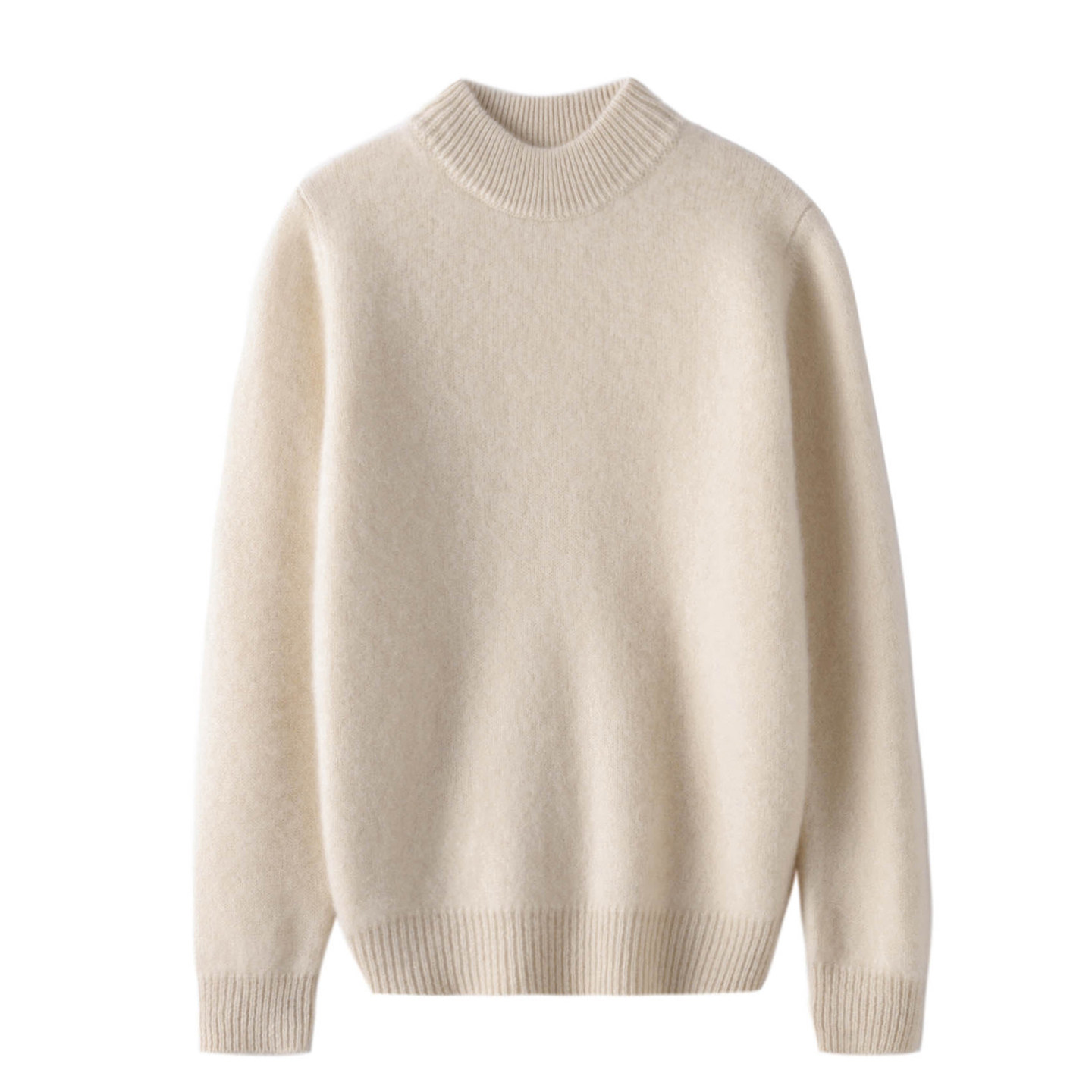 秋冬100%纯羊毛衫男女儿童加厚半高领针织打底衫百搭保暖套头毛衣