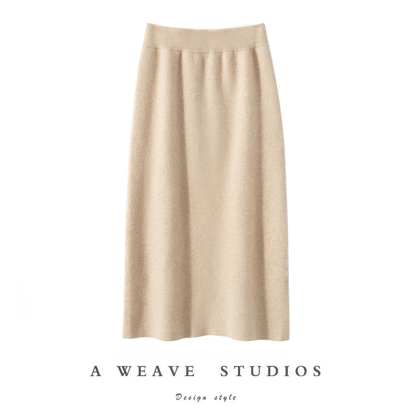 秋冬纯山羊绒高腰显瘦针织半身裙