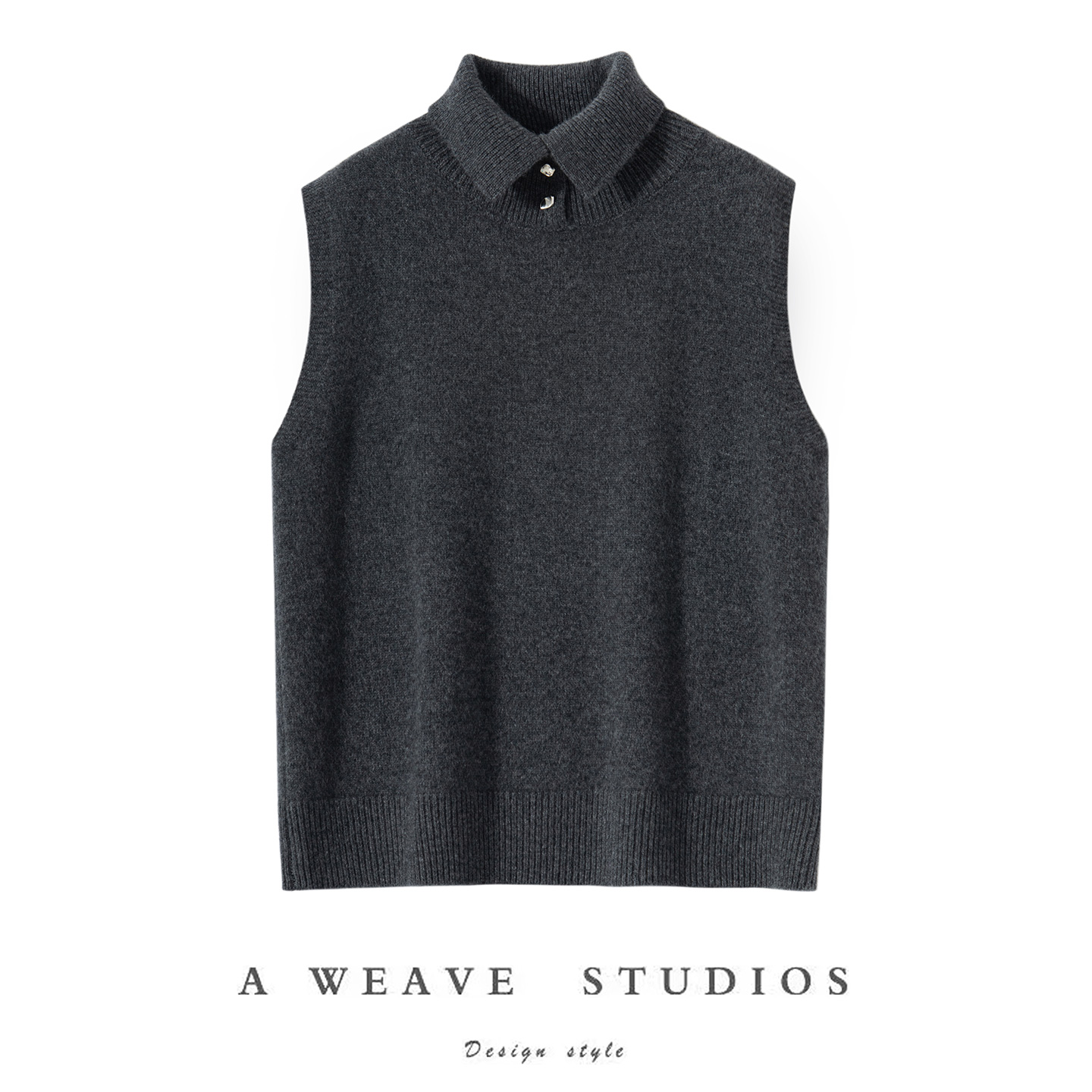 秋冬100%纯山羊绒衫学院风背心女