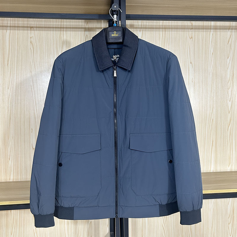 金利来男装棉服秋冬季棒球领保暖可拆领常规外套MXSF26914213-88