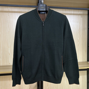 羊毛混纺棒球领MWK21131402 针织外套秋冬款 金利来商务男装