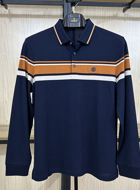 金利来男装T恤衫春秋款常规翻领长袖MTL21631123-85