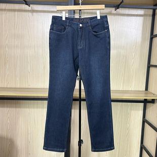 金利来男装牛仔裤冬季含羊毛厚款常规版长裤MPJ22141419-95