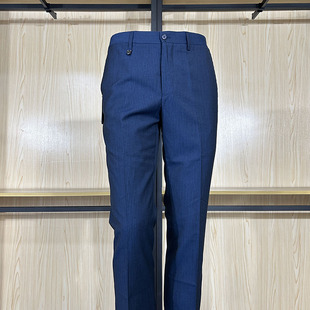 金利来商务男装西裤秋冬款修身型条纹长裤MPT21261703-85