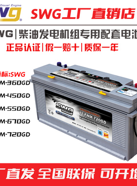 SWG柴油发电机组蓄电池专用24V6FNM-720GD670GD550GD450GD伏