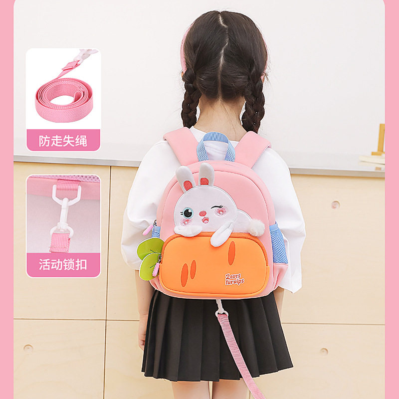 幼儿园书包 女孩儿童可爱胡萝卜学生书包