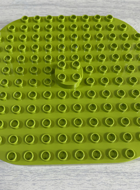 LEGO乐高 得宝浅绿色带凸起转盘底板 12×12 6167504 26836