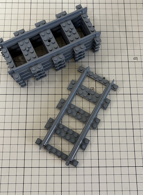 LEGO乐高 火车轨道 直轨 53401 6070018 深灰色 积木铁轨零件配件