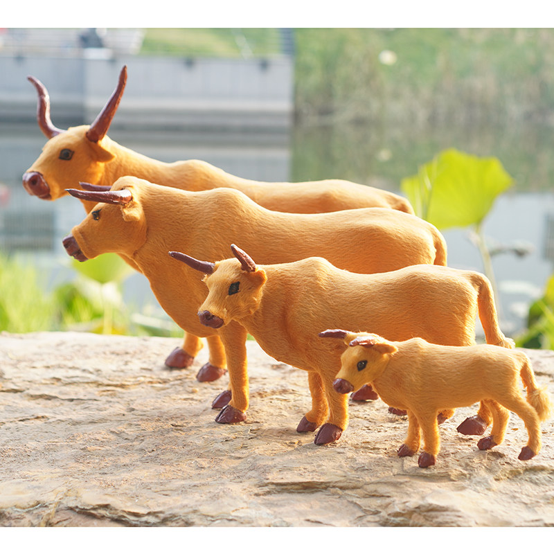 仿真黄牛仿真牛农场商场酒店动物摆件幼儿园教具儿童宝宝认知公仔