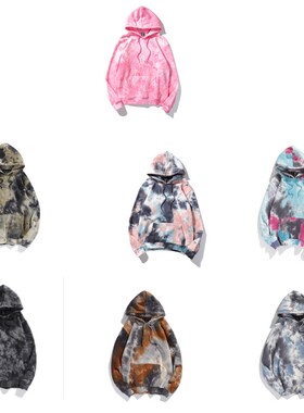 新款ins港风潮流3D涤纶印花嘻哈连帽卫衣男韩版宽松男女慵懒卫衣