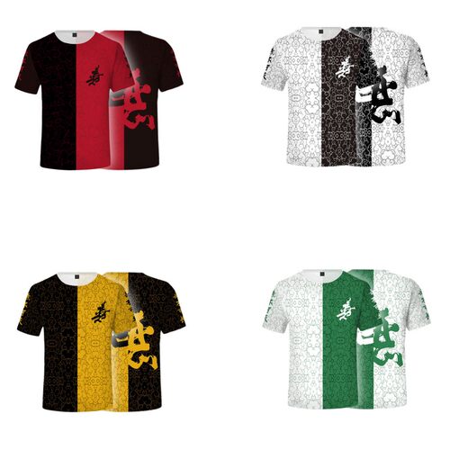 短袖国潮系列黑色T恤男