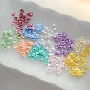 立体压皱缎面花片 辅料 diy婚纱头纱装饰迷你花片 娃衣制作材料