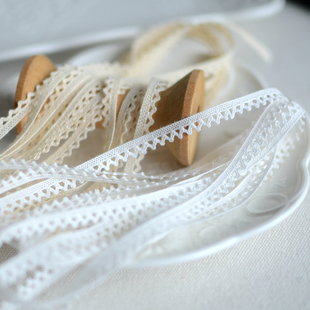 装饰花边 衣边装饰2色纯棉棉线狗牙花边 布艺沙发花边辅料