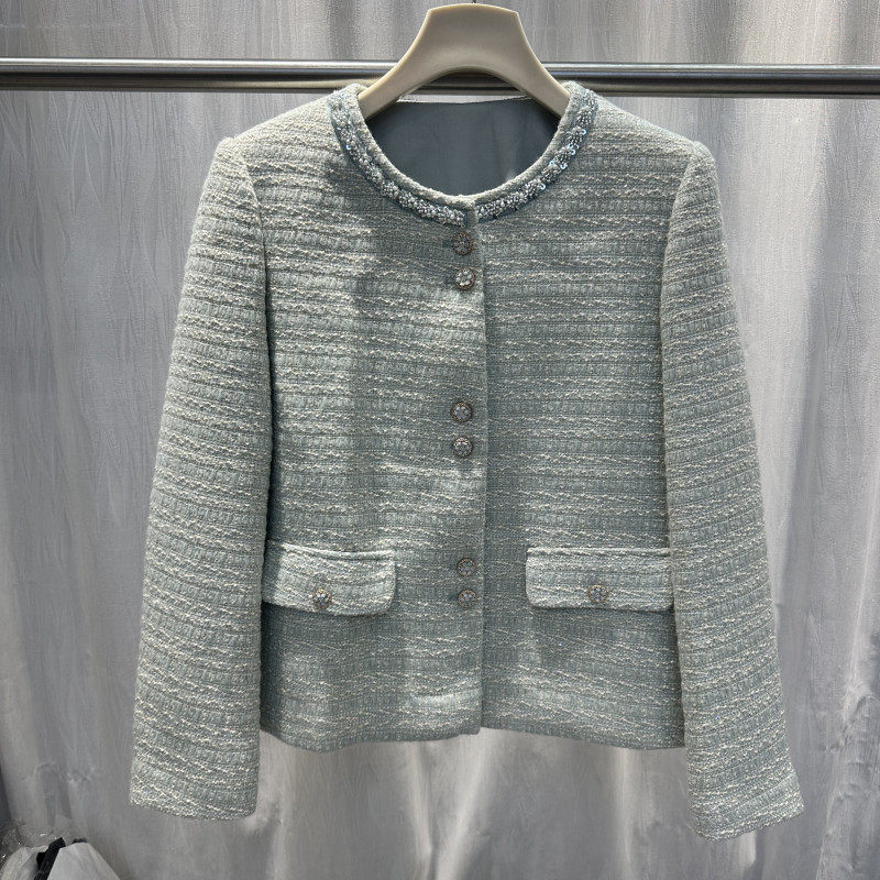 商场同款2026春季新款时尚圆领单排扣重工串珠小香风羊毛外套803,女装/女士精品,毛呢外套,淘宝优惠券,粉丝福利购,淘宝优惠卷