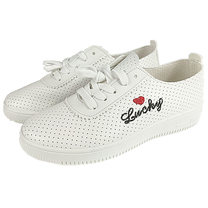 2022新款小白鞋板鞋镂空透气女士学生软底防滑夏季跑步日常浅口鞋