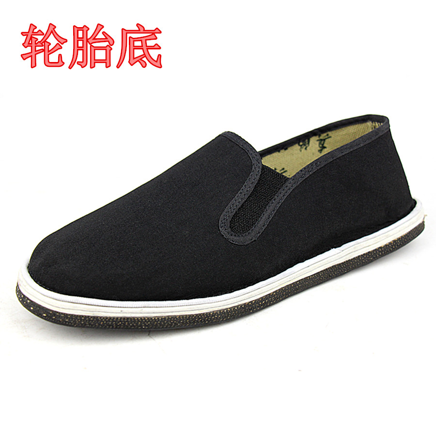防滑透气汽车硬底铁屑老北京布鞋