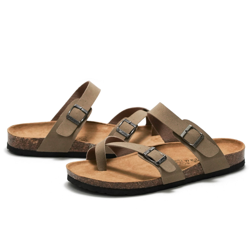 睿足夏季软木凉拖鞋磨砂