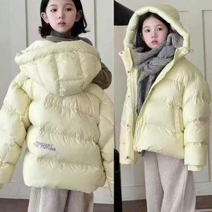 现货波拉韩国儿童装羽绒服冬装新款男女童90白鸭绒加厚连帽外套潮
